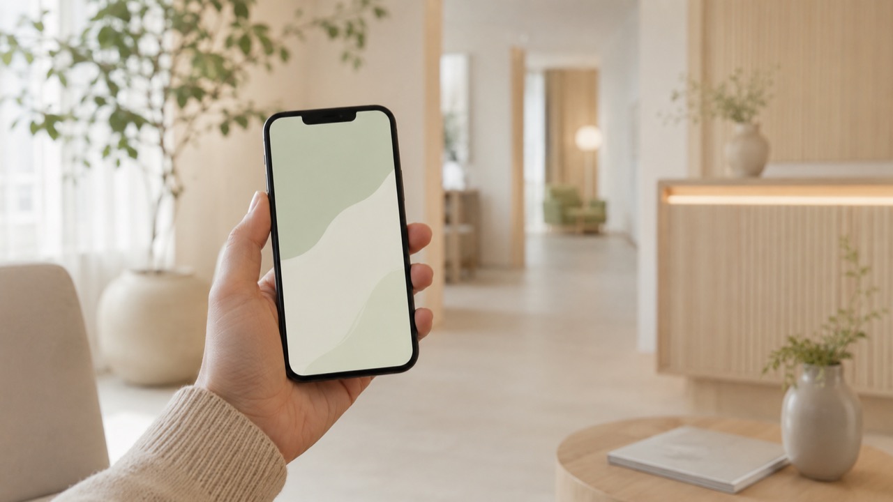 Patient i videosamtal med läkare på mobilen